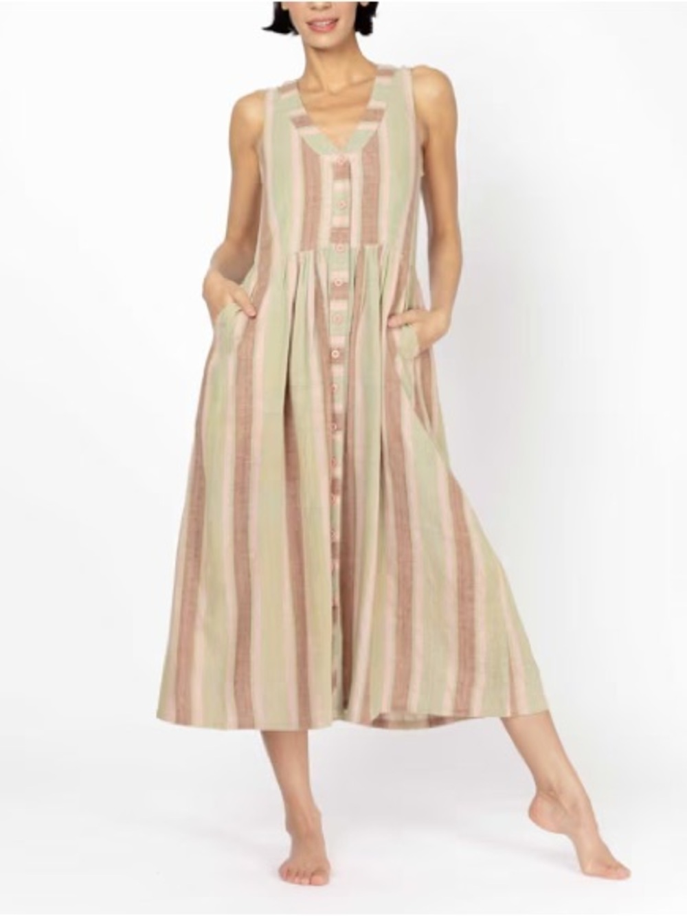 Ace & Jig Callie Dress in Basil